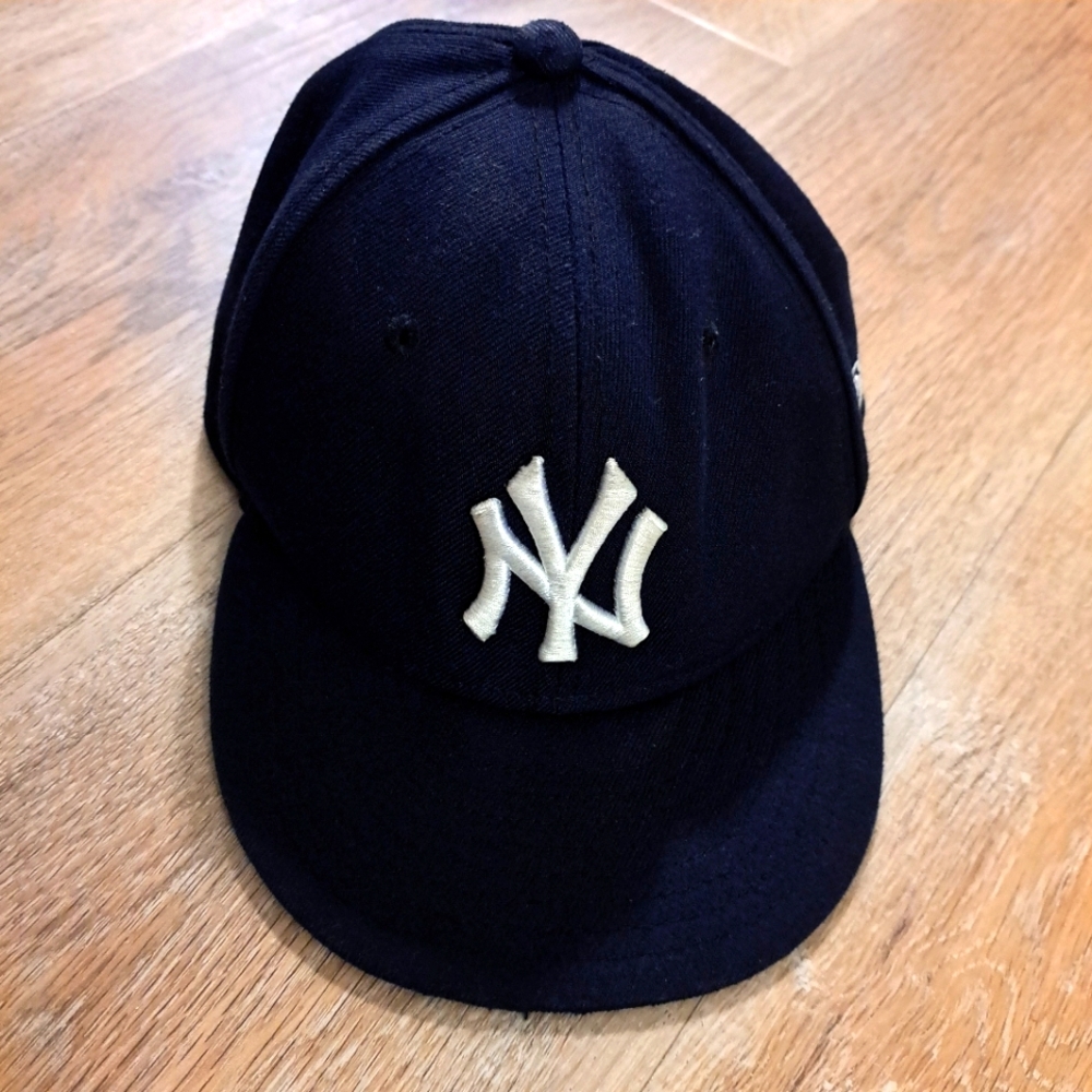 New Era 59FIFTY Authentic Official On-Field Navy White Logo Youth Baseball Cap